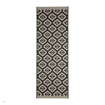 County Genesis Black In-Outdoor Flatweave Runner-Melrose-Rug Love - The Most Loved Rug Store